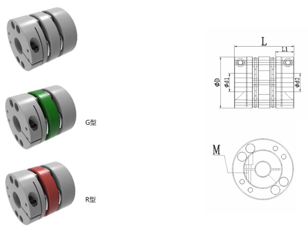 MPS 系列彈性膜片聯軸器[組合形]金屬組合型